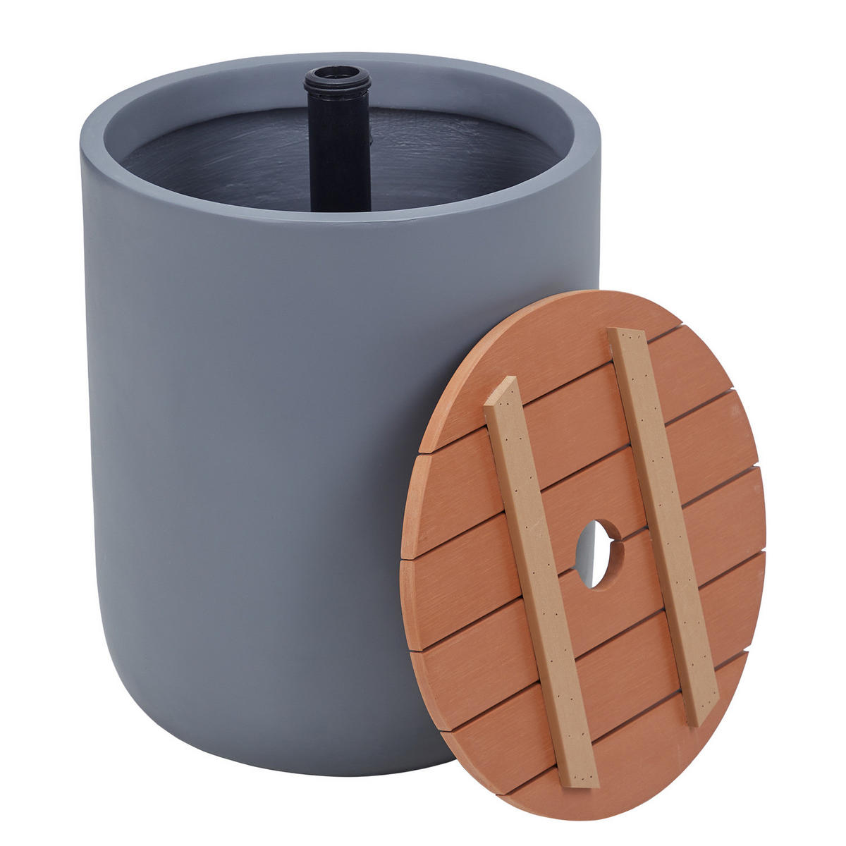 SONNENSCHIRMSTÄNDER Covert - Blau, Keramik/Kunststoff (40/40cm) - Butlers