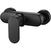 DUSCHARMATUR Aufputz Schwarz - Schwarz, Metall (15/8/22cm)