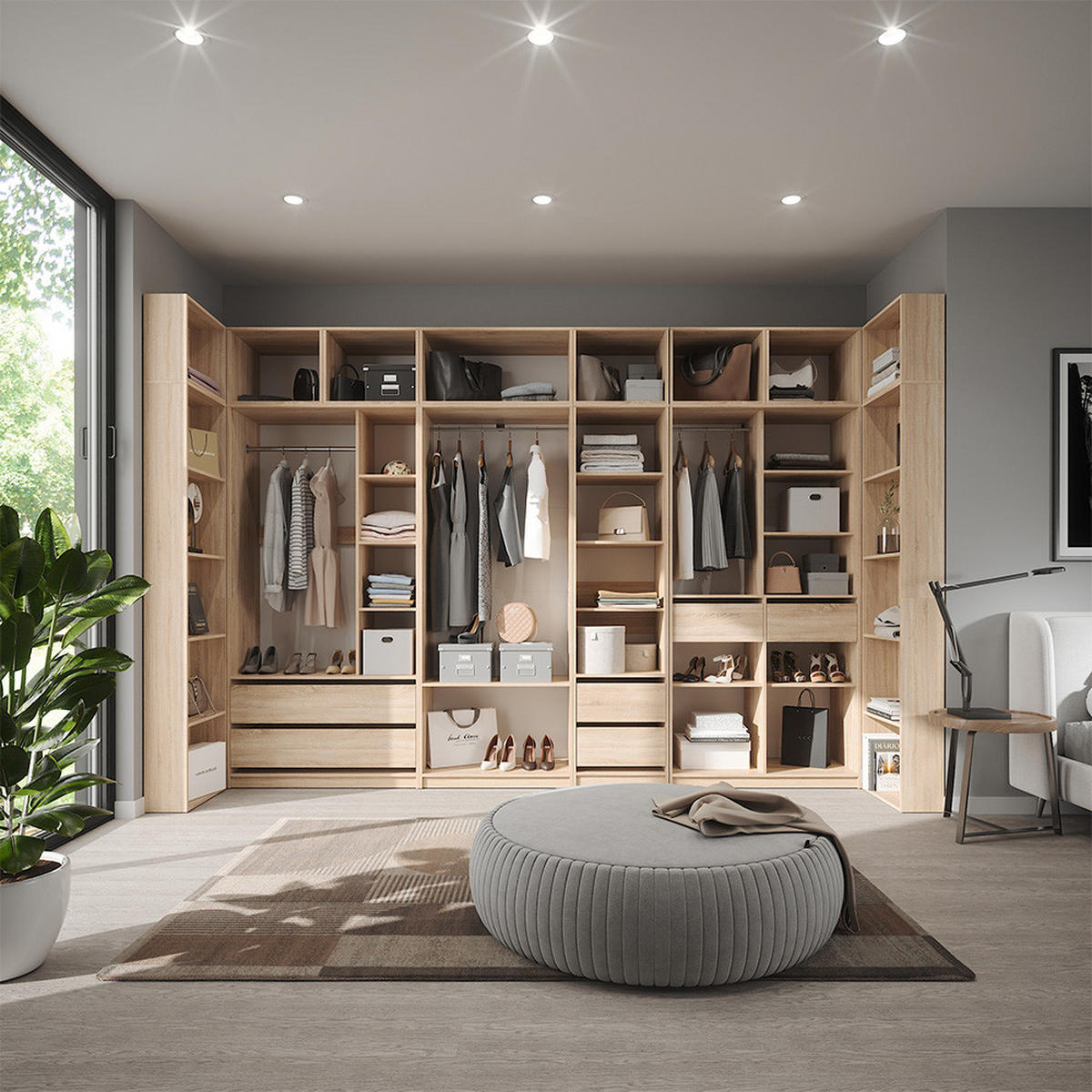 SEITENREGAL Elmo, Sonoma, 50 x 200 cm - Sonoma Eiche, Holzwerkstoff (50/200/20cm) - Vicco