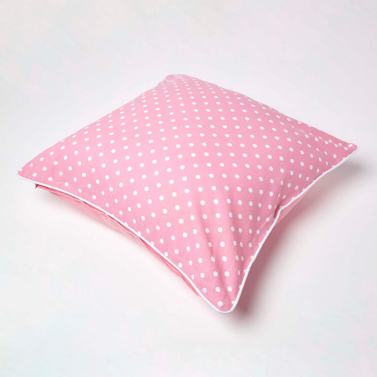 KISSENHÜLLE Polka Dots 60/60 cm, 100% Baumwolle - Rosa, Textil (60/60cm) - Homescapes