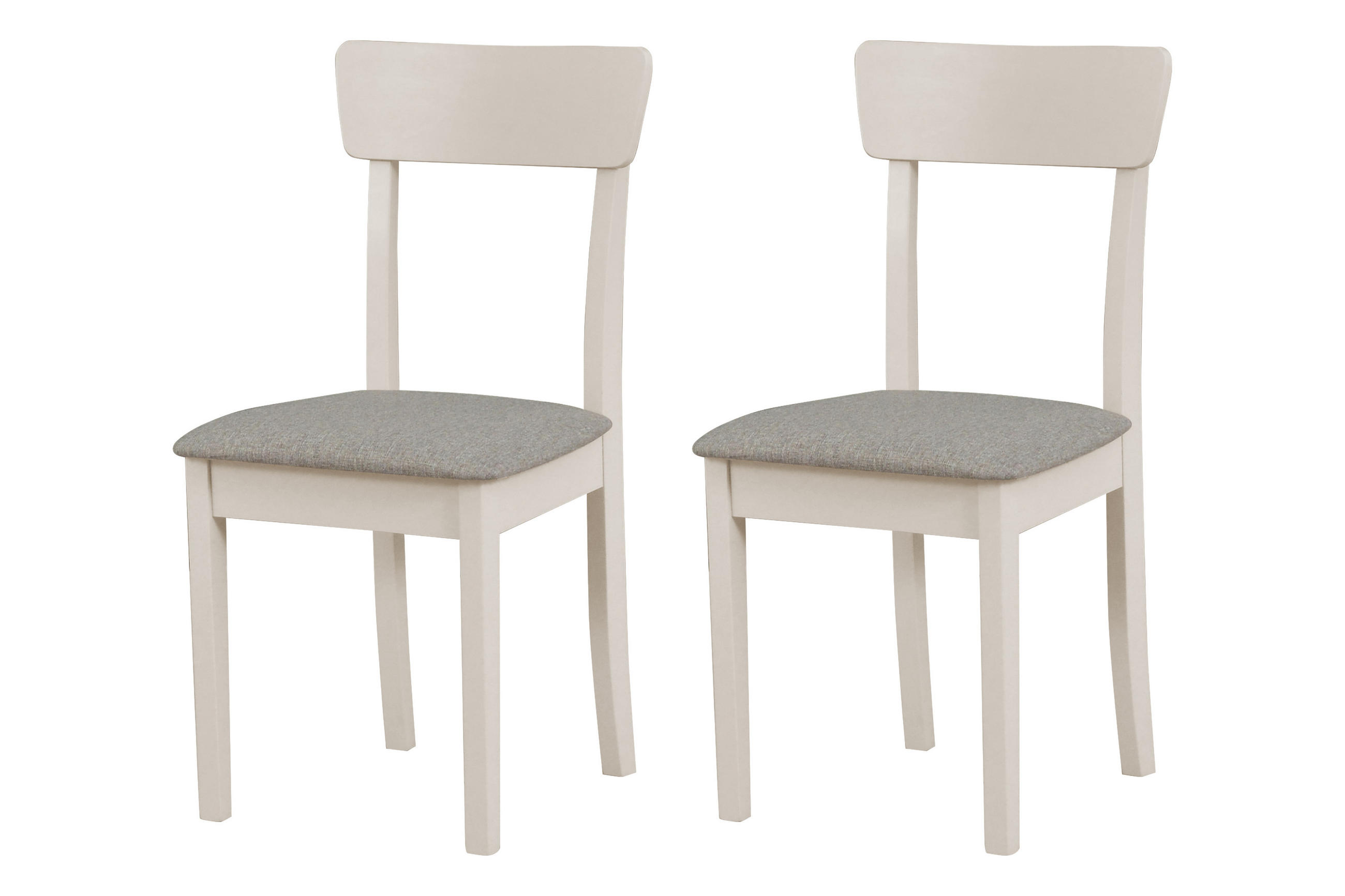 STUHL Hugo 1 (2er Set) - Beige/Cappuccino, Holz (43/86/40cm) - Leaf Design