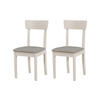 STUHL Hugo 1 (2er Set) - Beige/Cappuccino, Holz (43/86/40cm) - Leaf Design