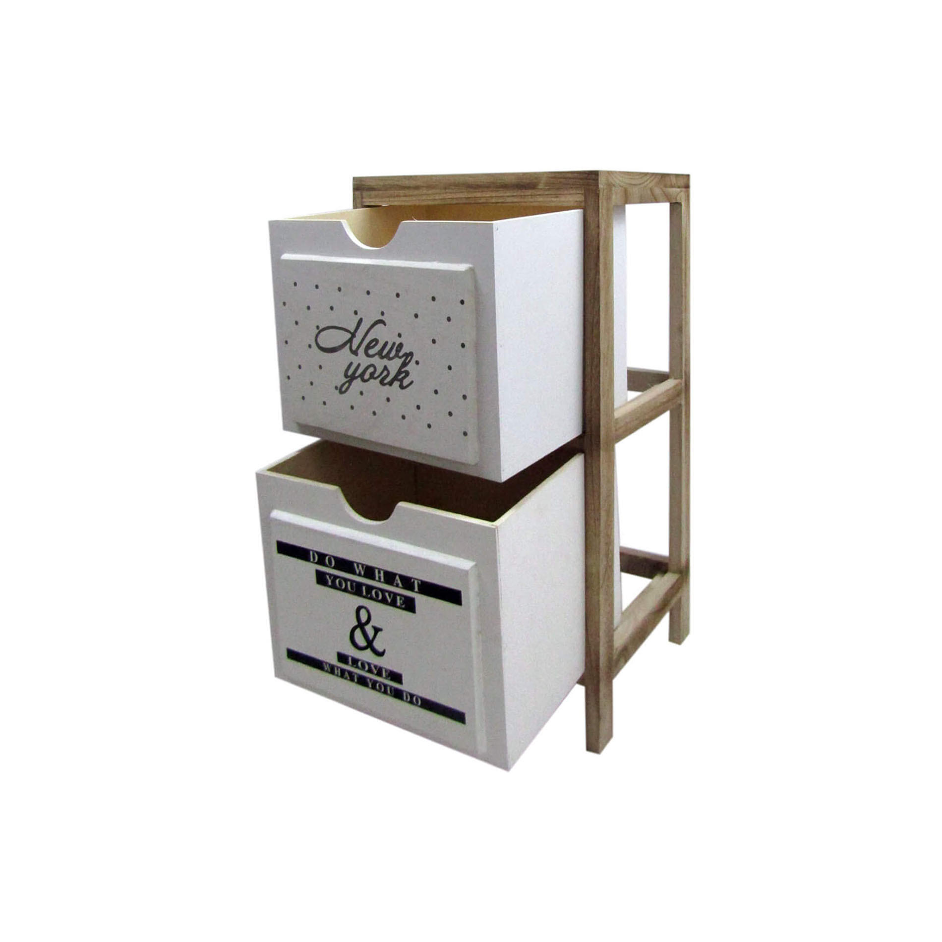 NACHTTISCH Weiß 24/30/61 cm - Weiß, Holz (24/61/30cm) - Mobili Rebecca