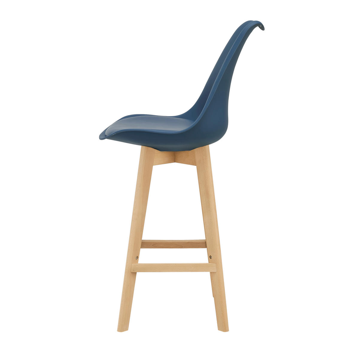 BARSTUHL Lublin 2er-Set - Blau, Holz (48/105/58cm) - [en.casa]