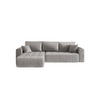 ECKSOFA mit Schlaffunktion MILO L Monolith 84 Links - Grau, Textil (280/175cm) - Bedante