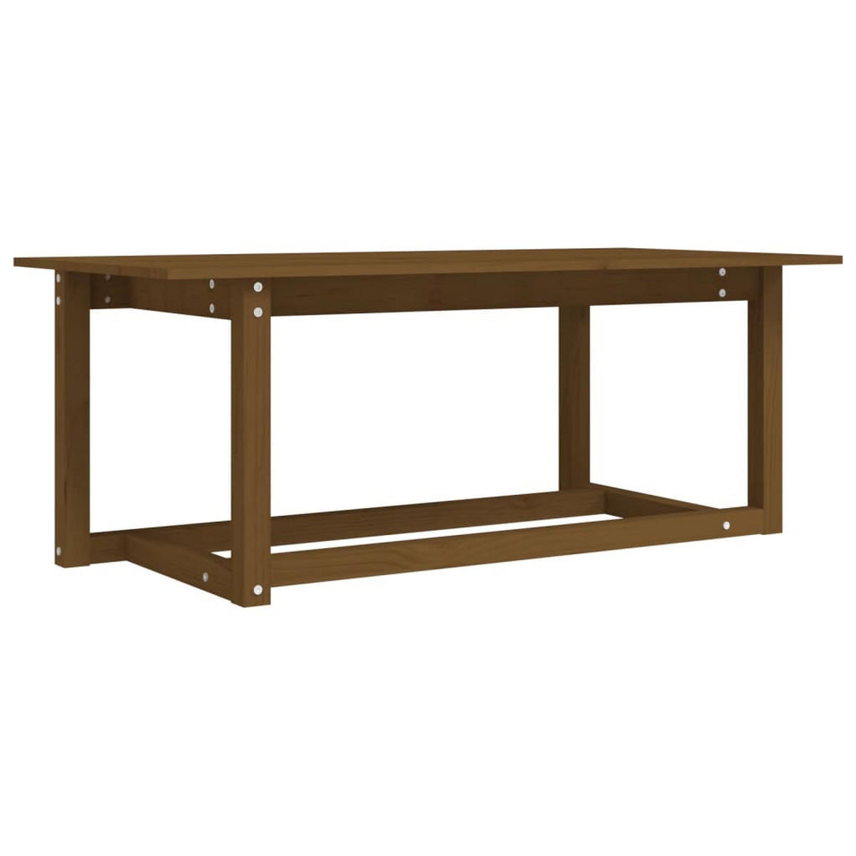 COUCHTISCH Honigbraun 110x55x45 cm Massivholz Kiefer - Braun, Holz (55/110/45cm) - furnicato