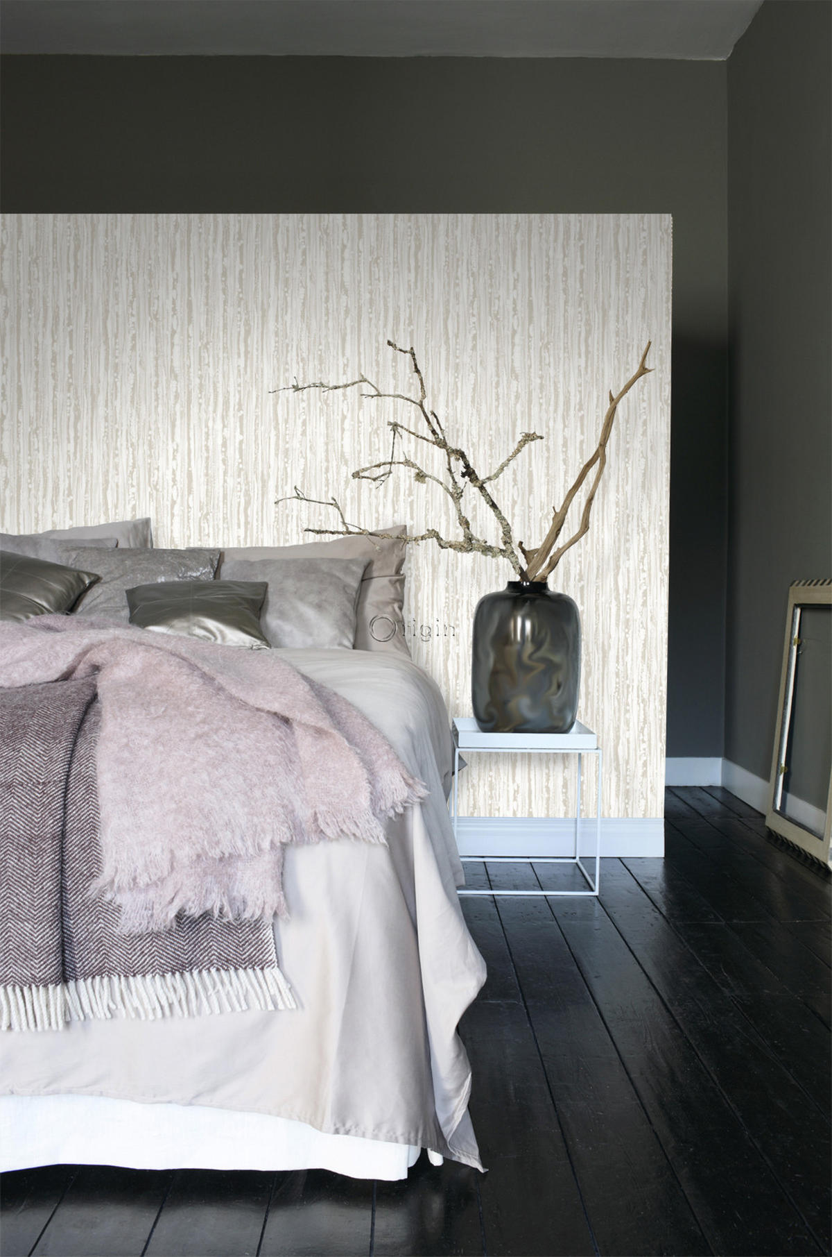 TAPETE Streifen 53 cm x 10.05 m - Weiß, Papier (53/1000cm) - Origin Wallcoverings
