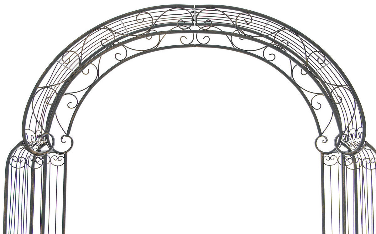 ROSENBOGEN Birger 163x34x239,5cm Metall Bronze Rankhilfe - Bronzefarben, Metall (163/239.5/34cm) - DELUKE