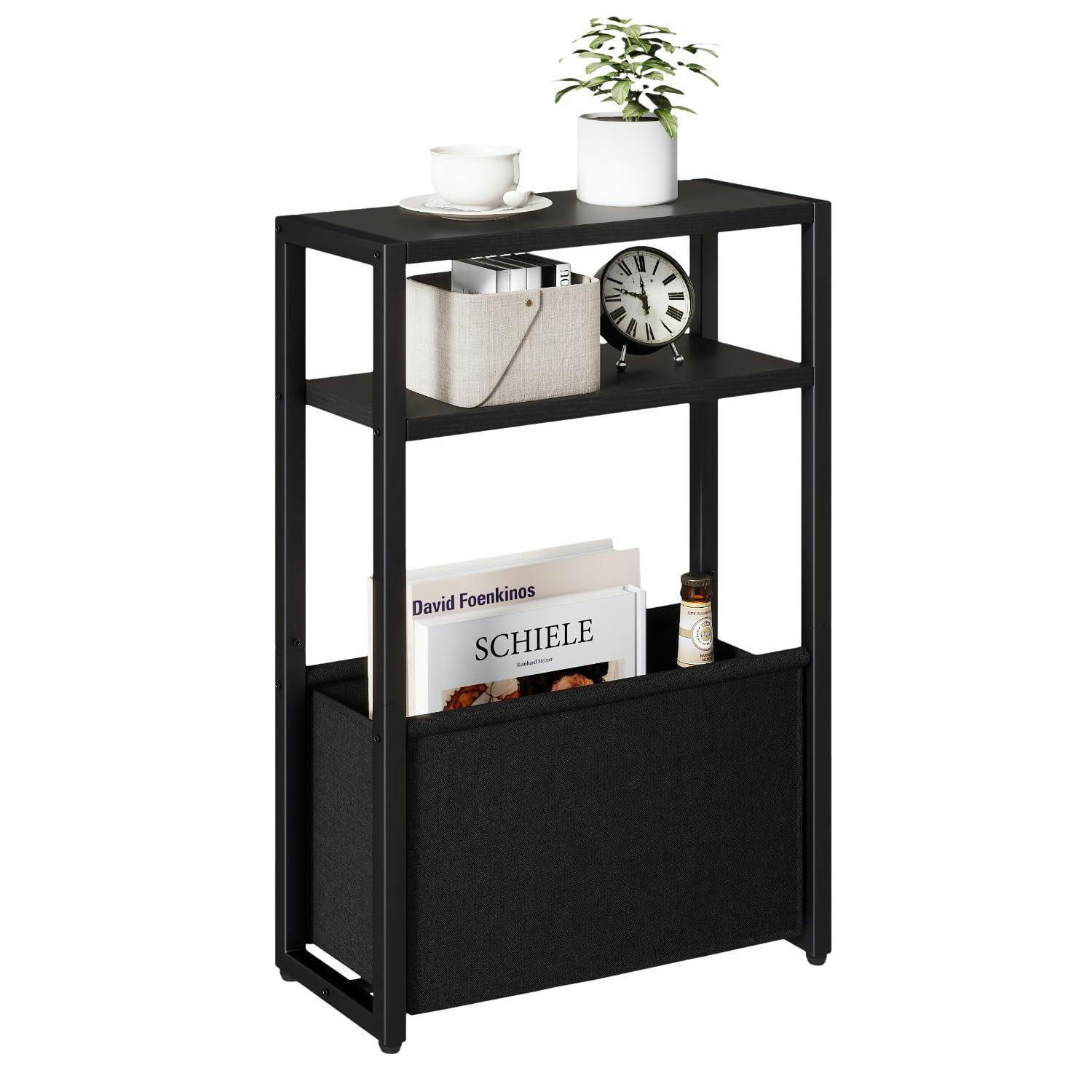 BEISTELLTISCH 43 x 18.5 x 65 cm Schwarz - Schwarz, Metall (43/18/65cm)