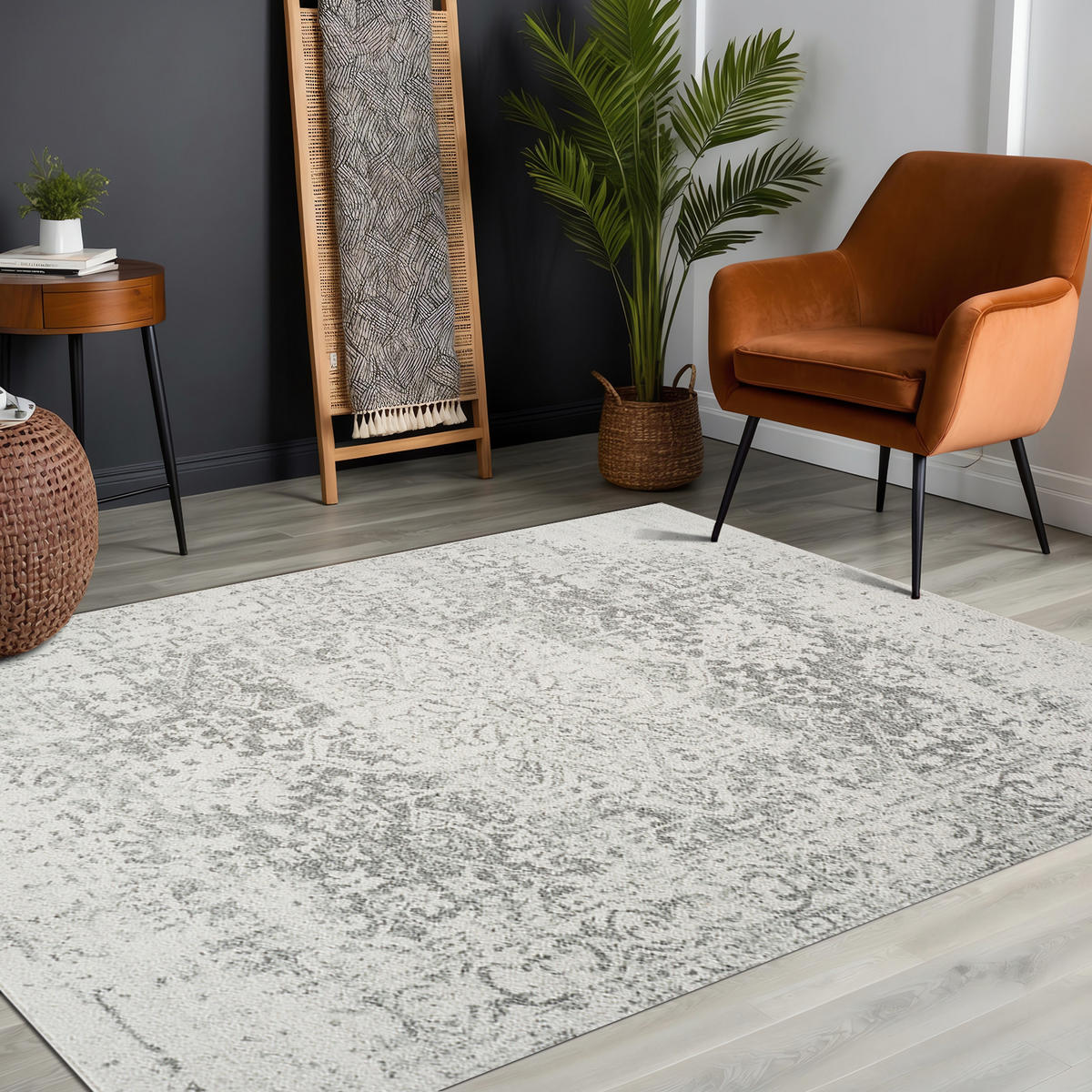 VINTAGE-TEPPICH 120x170 cm Grau - Grau, Naturmaterialien/Textil (120/170cm) - LIVABLISS