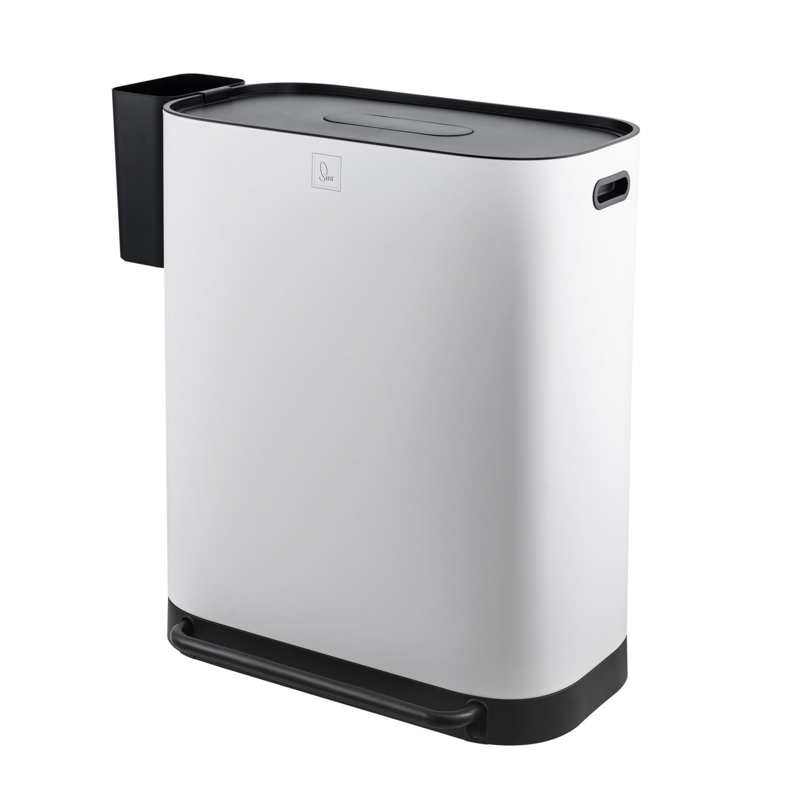 MÜLLEIMER MLT2X30 - Weiß, Metall (57.5/68.5/37.5cm) - SVITA