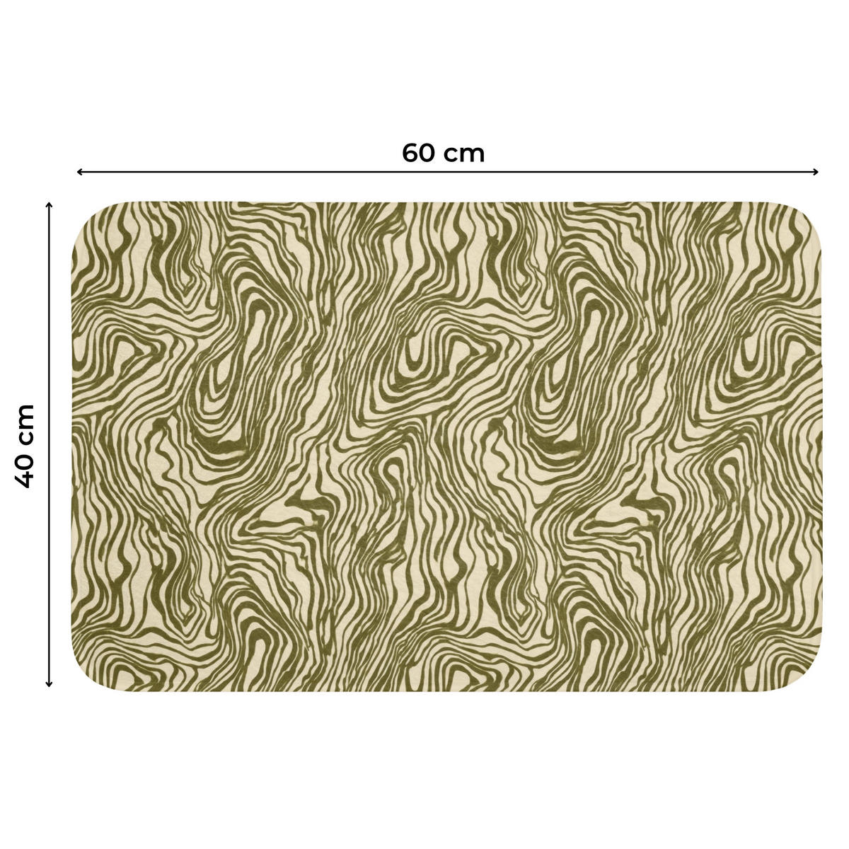 WC PŘEDLOŽKA Abstraktní - Mramor - Zelený 60x40 cm - tmavě zelená, textil/plast (60/1cm) - OnlyWow