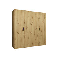 DREHTÜRENSCHRANK Malaga 200 - Eiche Artisan, Holzwerkstoff (200/202/52cm) - MIRJAN24
