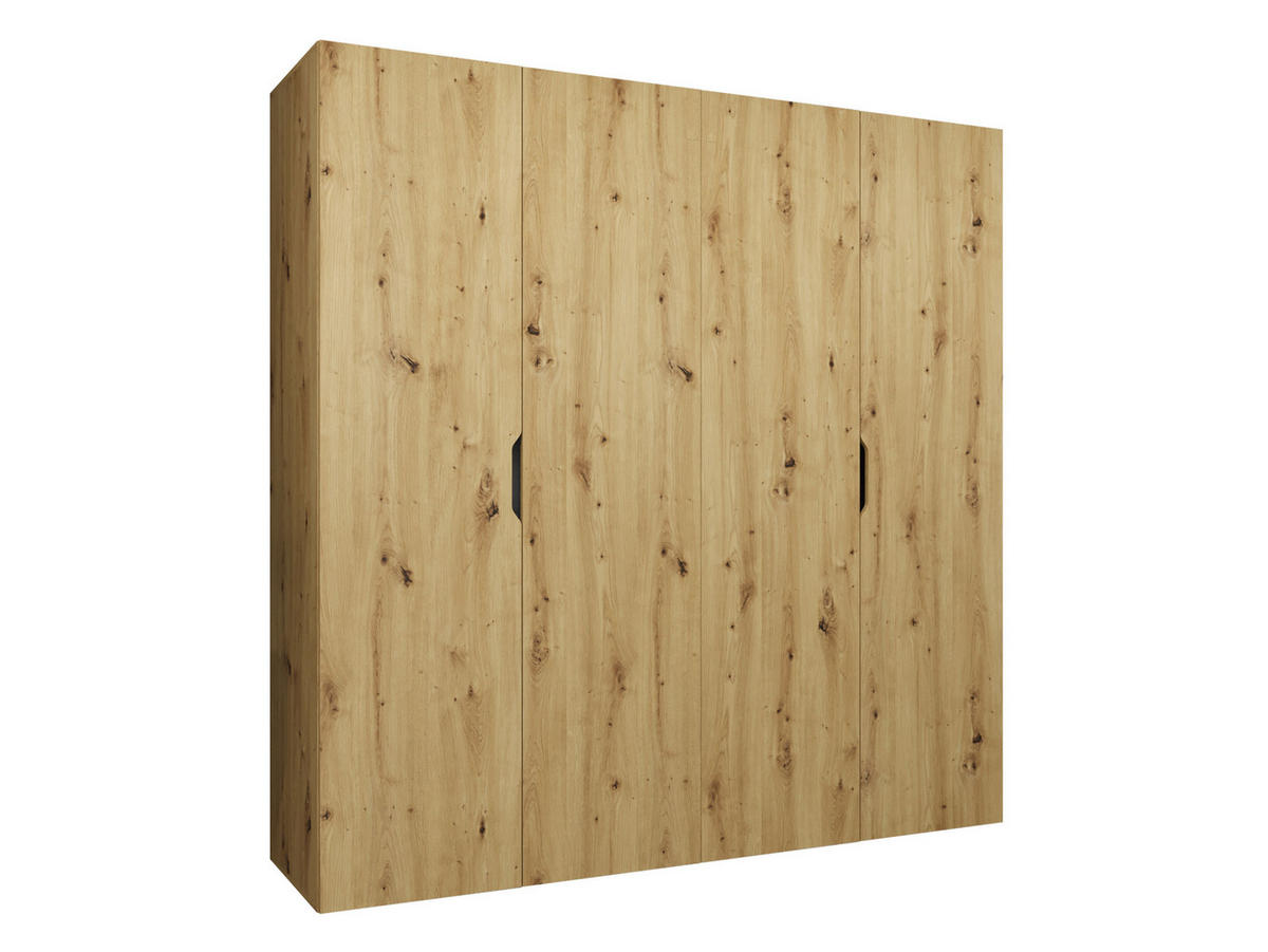 DREHTÜRENSCHRANK Malaga 200 - Eiche Artisan, Holzwerkstoff (200/202/52cm) - MIRJAN24