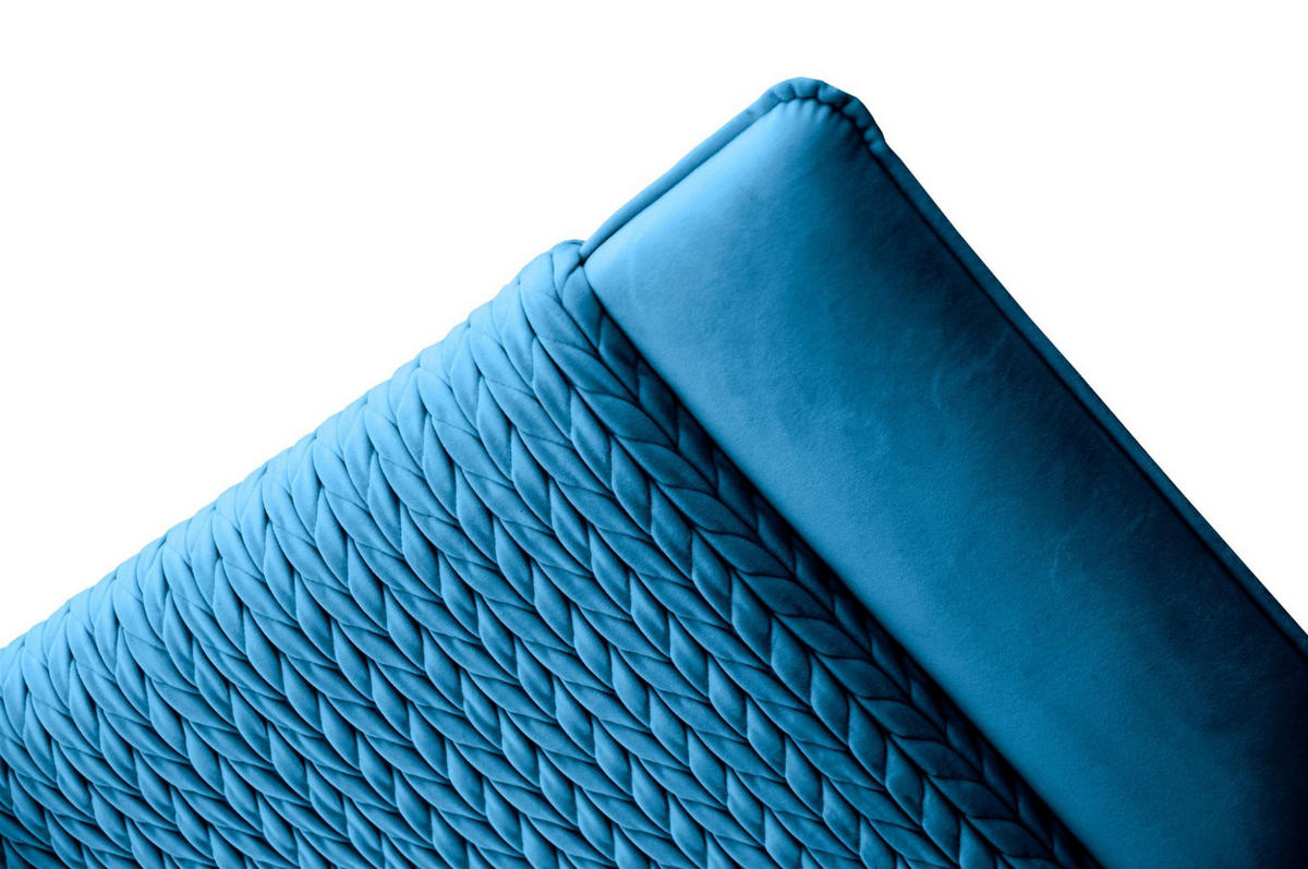 BOXBETT Cedric In Magic Velvet - Blau, Holzwerkstoff/Textil (140/200cm) - Fun Möbel