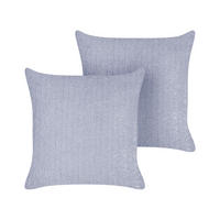 DEKOKISSEN 2er-Set Violett 45/45 cm Crossandra - Violett, Textil (45/45cm) - Beliani