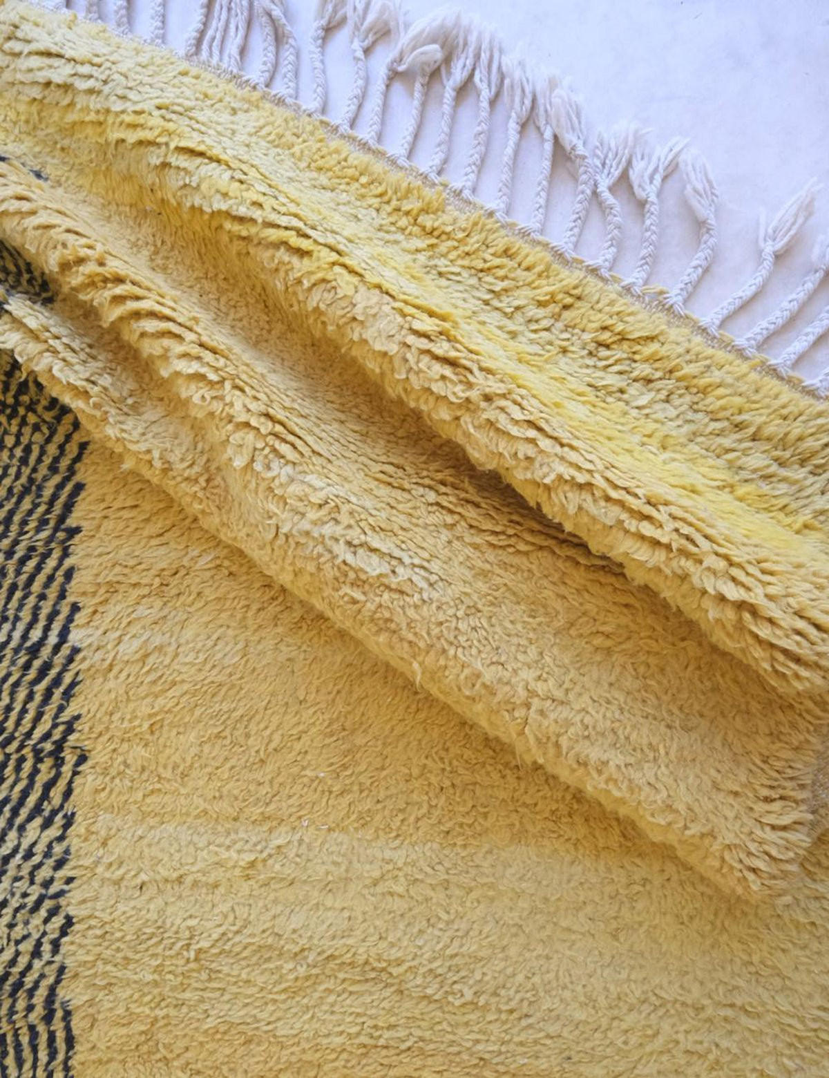 BERBERTEPPICH grafisch und modern aus Wolle 200x 300 cm - Gelb, Naturmaterialien (200/300cm) - AFK Living
