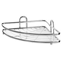 BADEZIMMER-ECKREGAL silber - Silberfarben, Metall (25/25cm) - KADAX