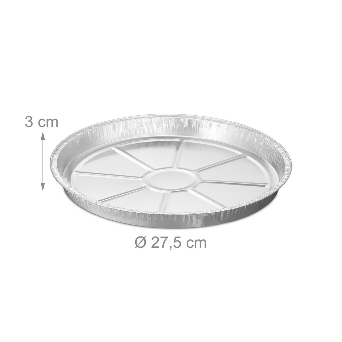 25XALUSCHALEN - Silberfarben, Metall (27.5/27.5/3cm) - Relaxdays