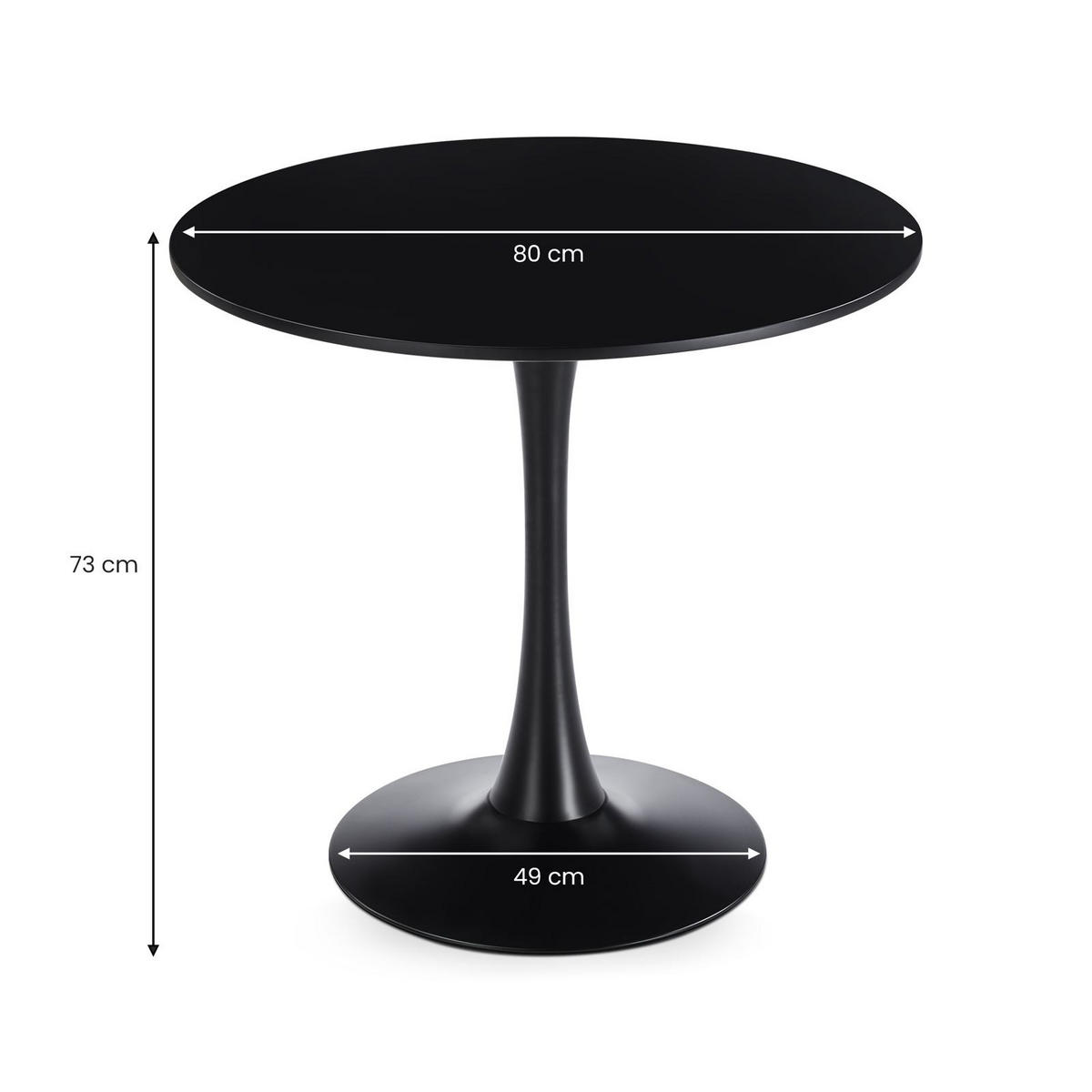 ESSGRUPPE LOIRE/NAVIA 3er Set schwarz - Schwarz, Holzwerkstoff/Metall - IDIMEX