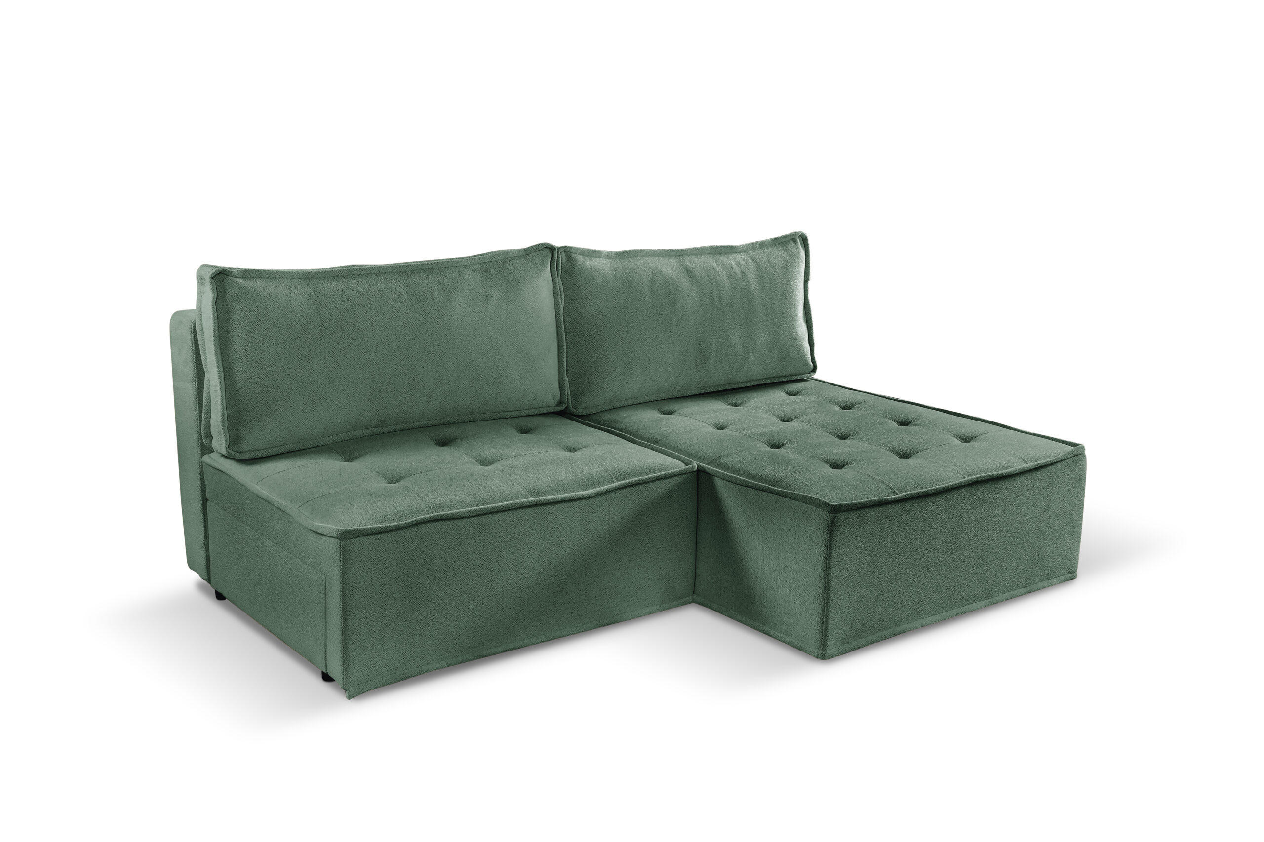 ECKSOFA Bohoo Mini Modernes Mit Schlaffunktion Hellgrün Rechts - Hellgrün, Holz (200/140cm) - Kaiser Möbel