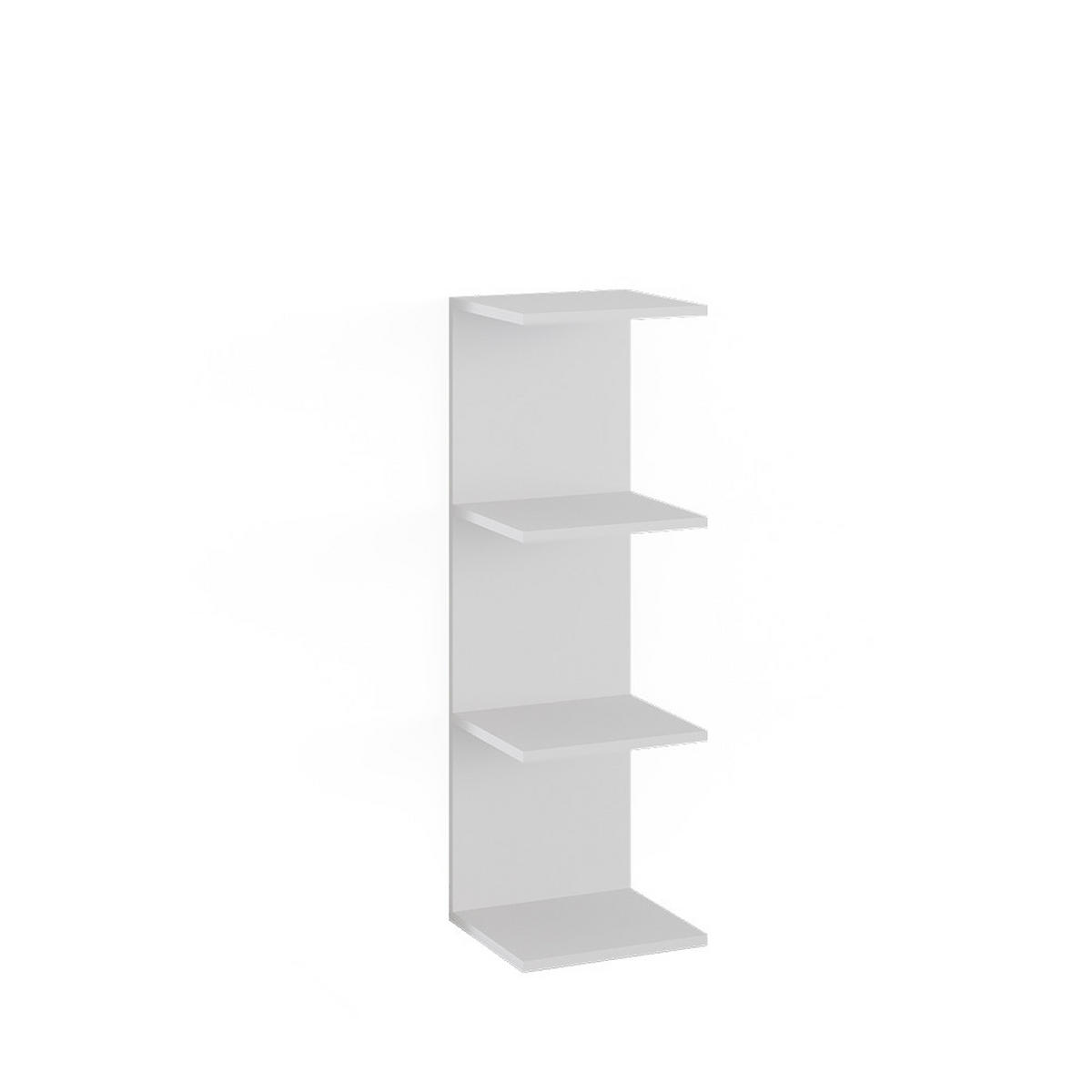 WANDREGAL Paolo Weiß 30 x 95 cm - Weiß, Holzwerkstoff (30/95/28cm) - Vicco