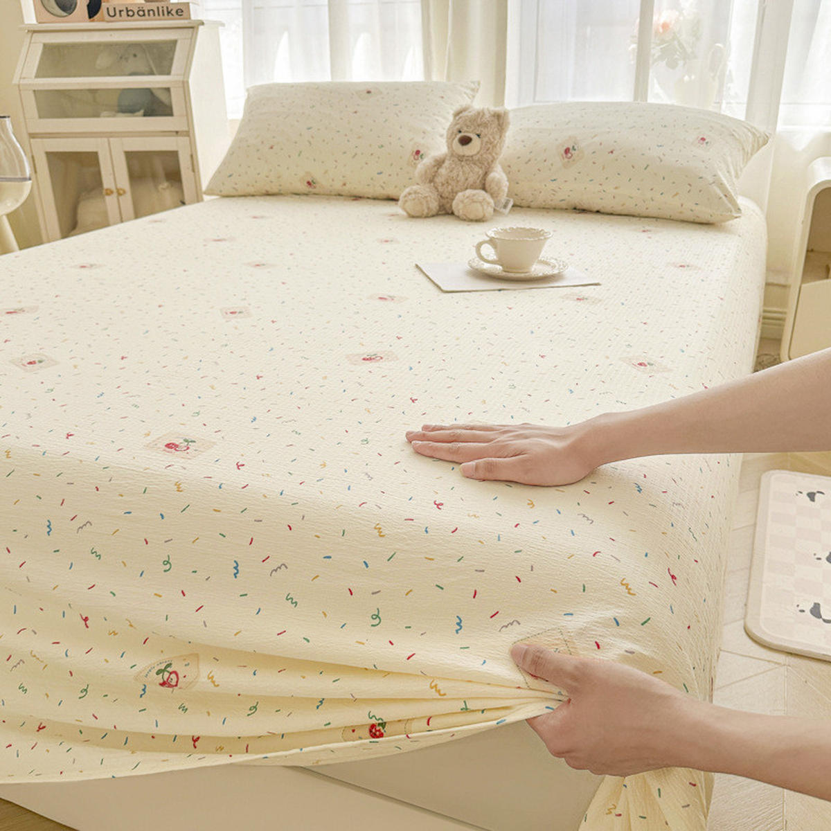 KINDERBETTLAKEN – 120 x 230 cm – Gelb - Gelb, Textil (120/230cm)