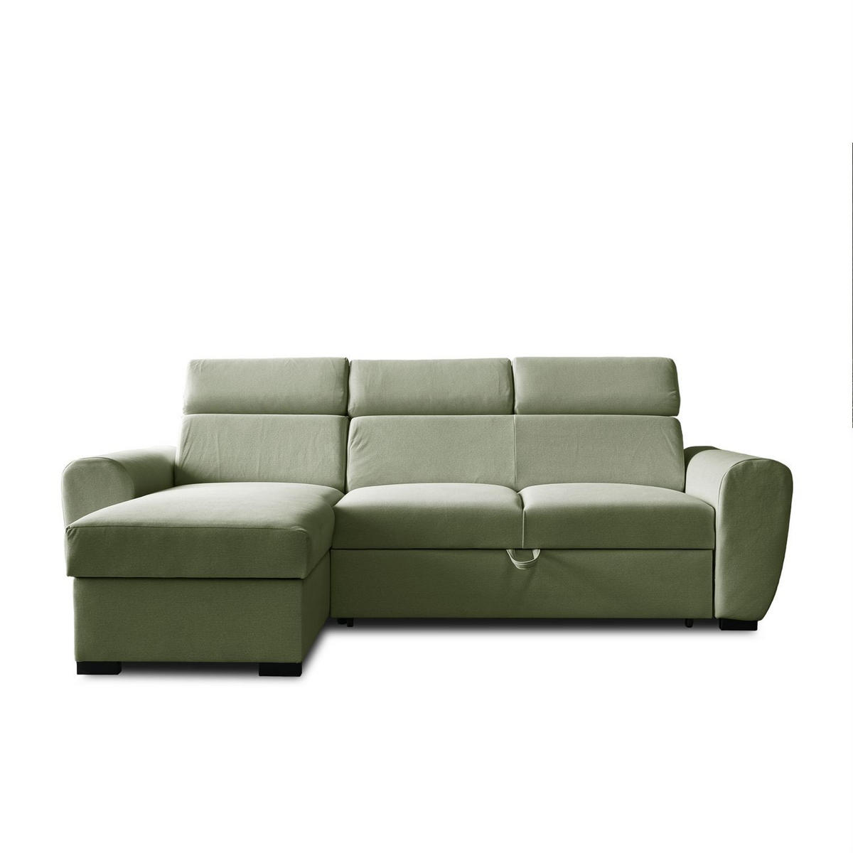 ECKSOFA FALCO mit Schlaffunktion Elli 36 - Grün, Textil (253/174cm) - Lookway