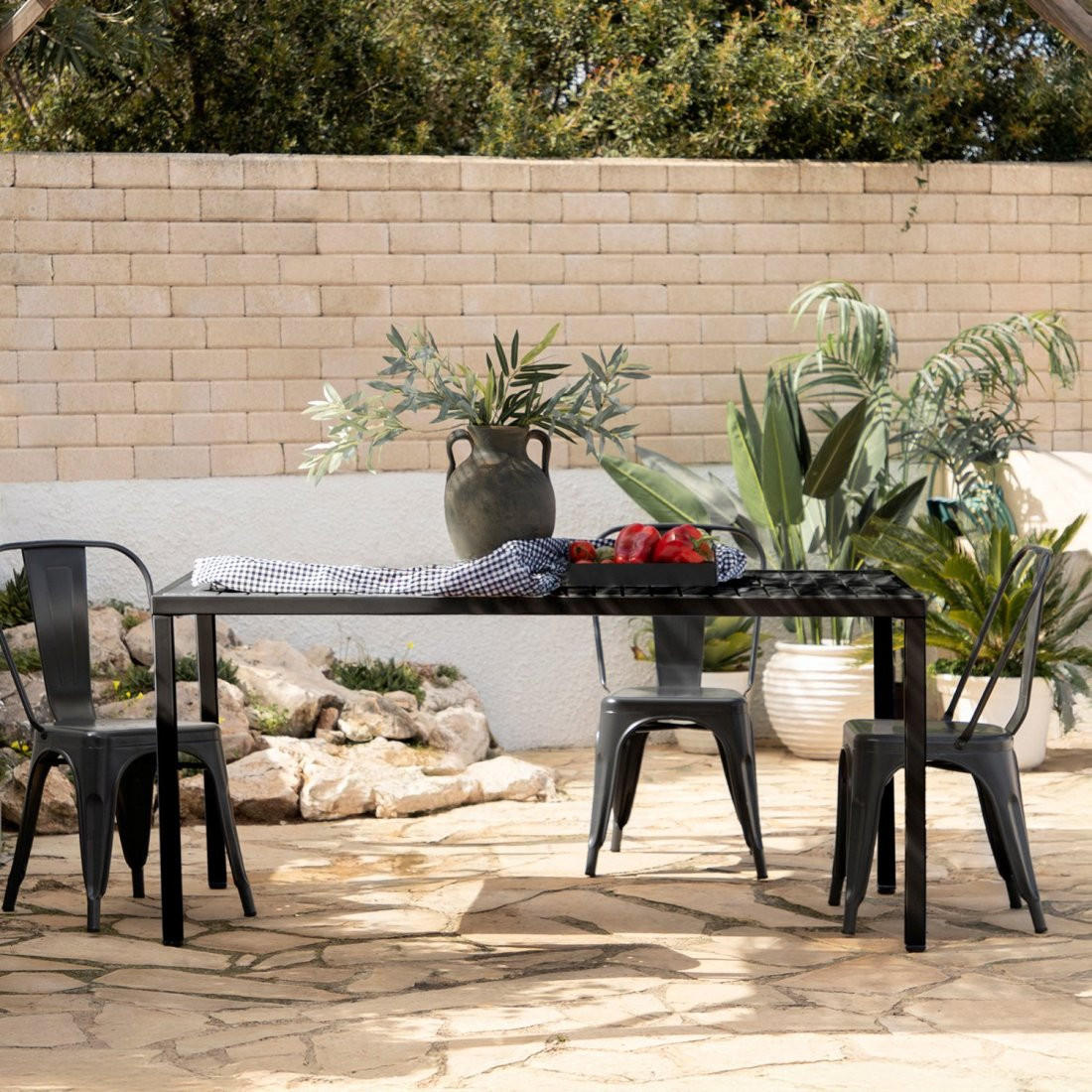 ESSTISCH Jastorf Grau 165 cm x 76 cm - Grau, Kunststoff (85/165/76cm)