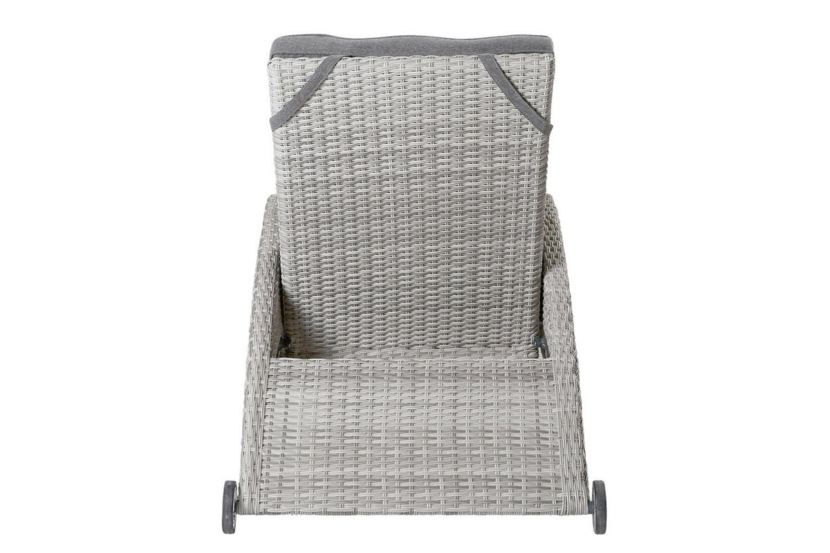 GARTENLIEGE Boston, Grau - Grau, Kunststoff (70/85/188cm) - dasmöbelwerk