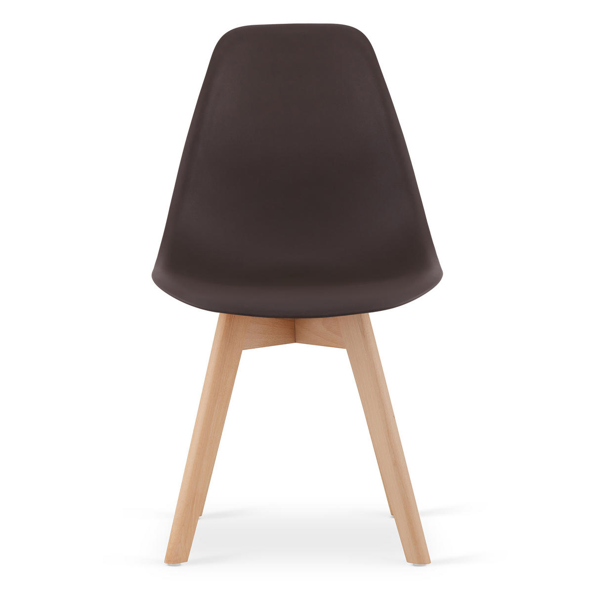 ESSZIMMERSTUHL 2-er Set KITO Kaffeesitz, natürliche Beine - Naturfarben/Braun, Kunststoff (46/80/54.5cm) - Valora