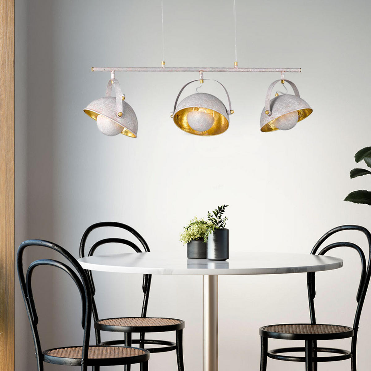 LED HÄNGELEUCHTE MONA Metall Grau 3 flammig - Grau, Metall (20.8/94.8/150cm) - Wofi