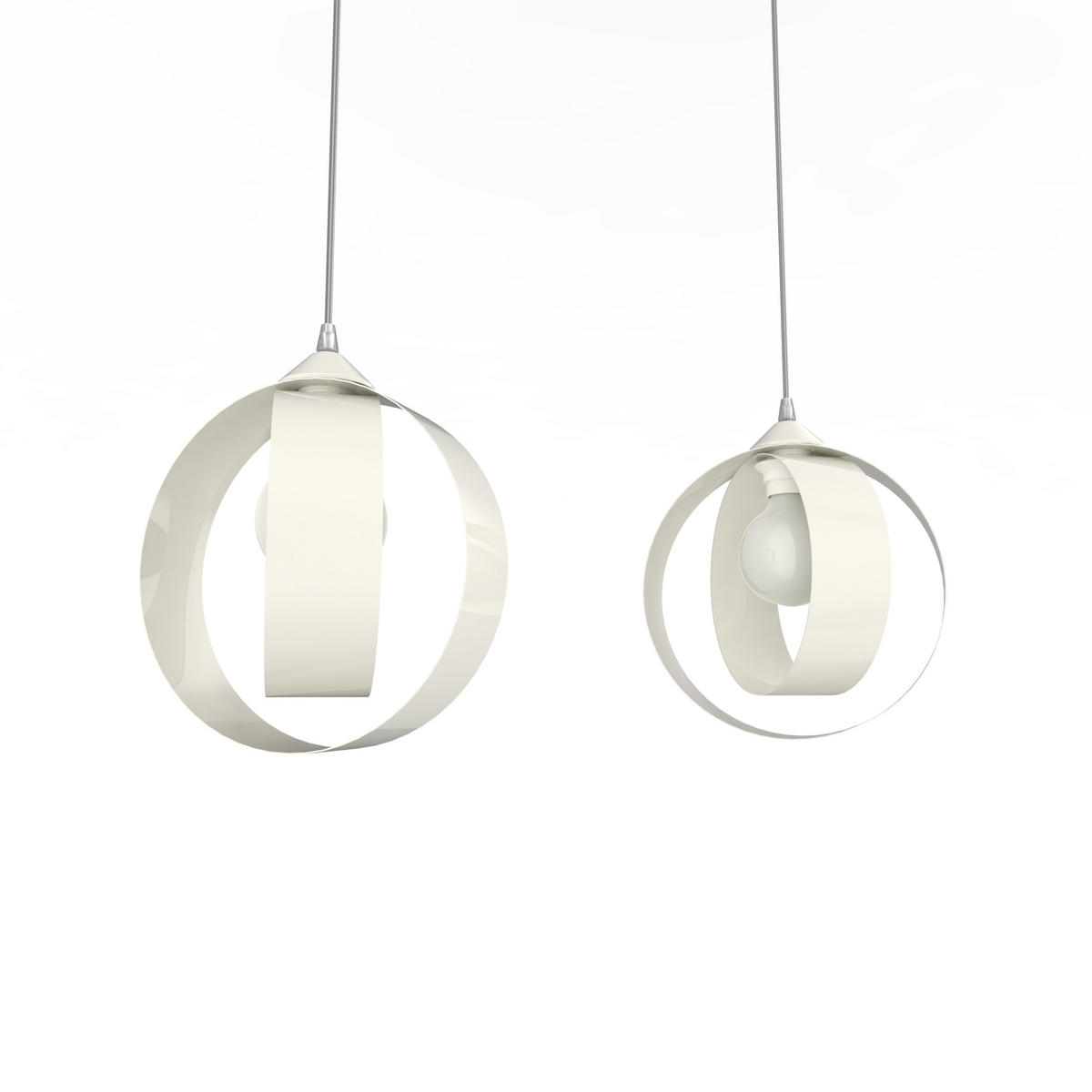 HÄNGELEUCHTE - Weiß Hochglanz, Metall (7/25/25cm) - Lumicom