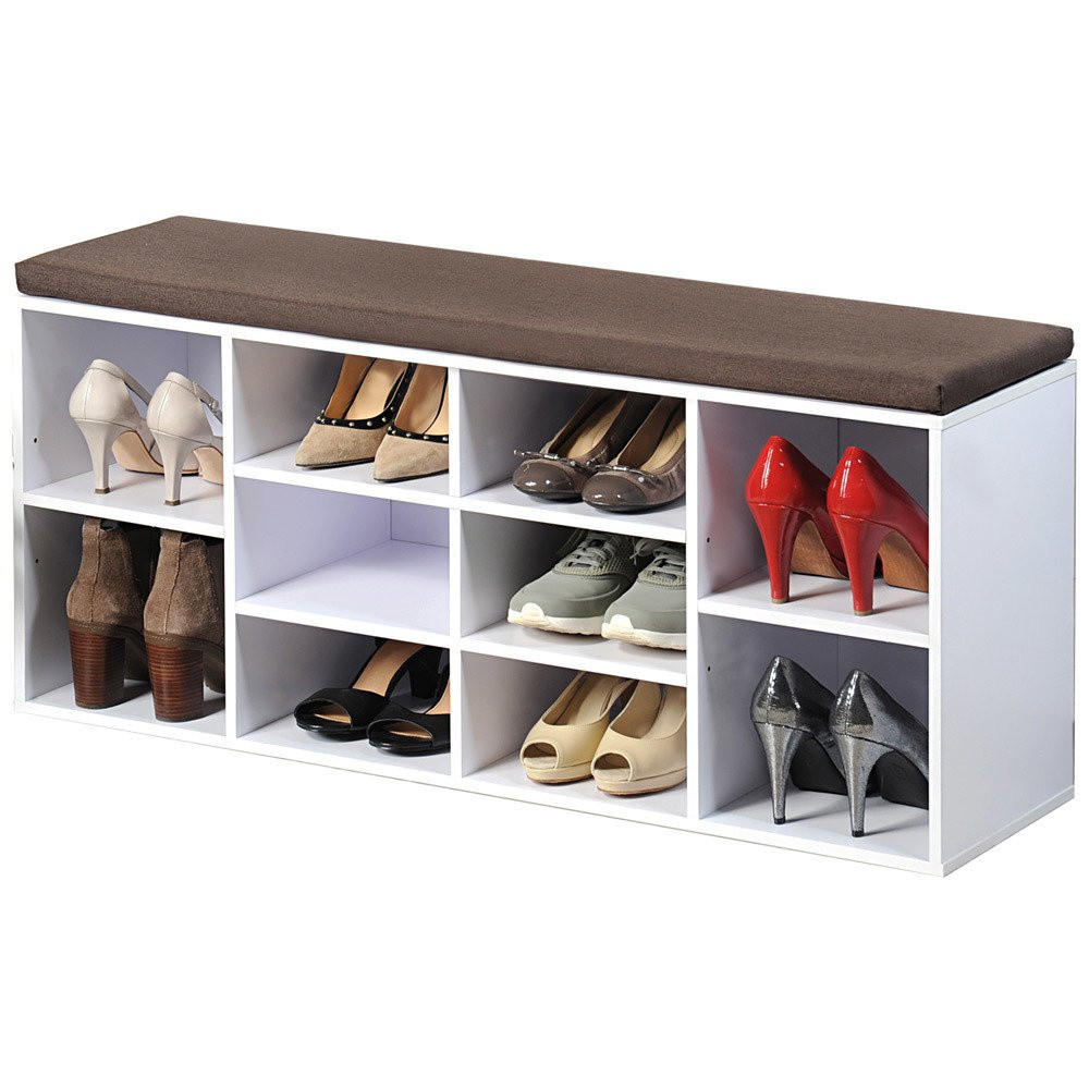 SCHUHSCHRANK für Flur 103,5/29,5/48 cm - Weiß, Holzwerkstoff (29.5/48/103.5cm) - Kesper