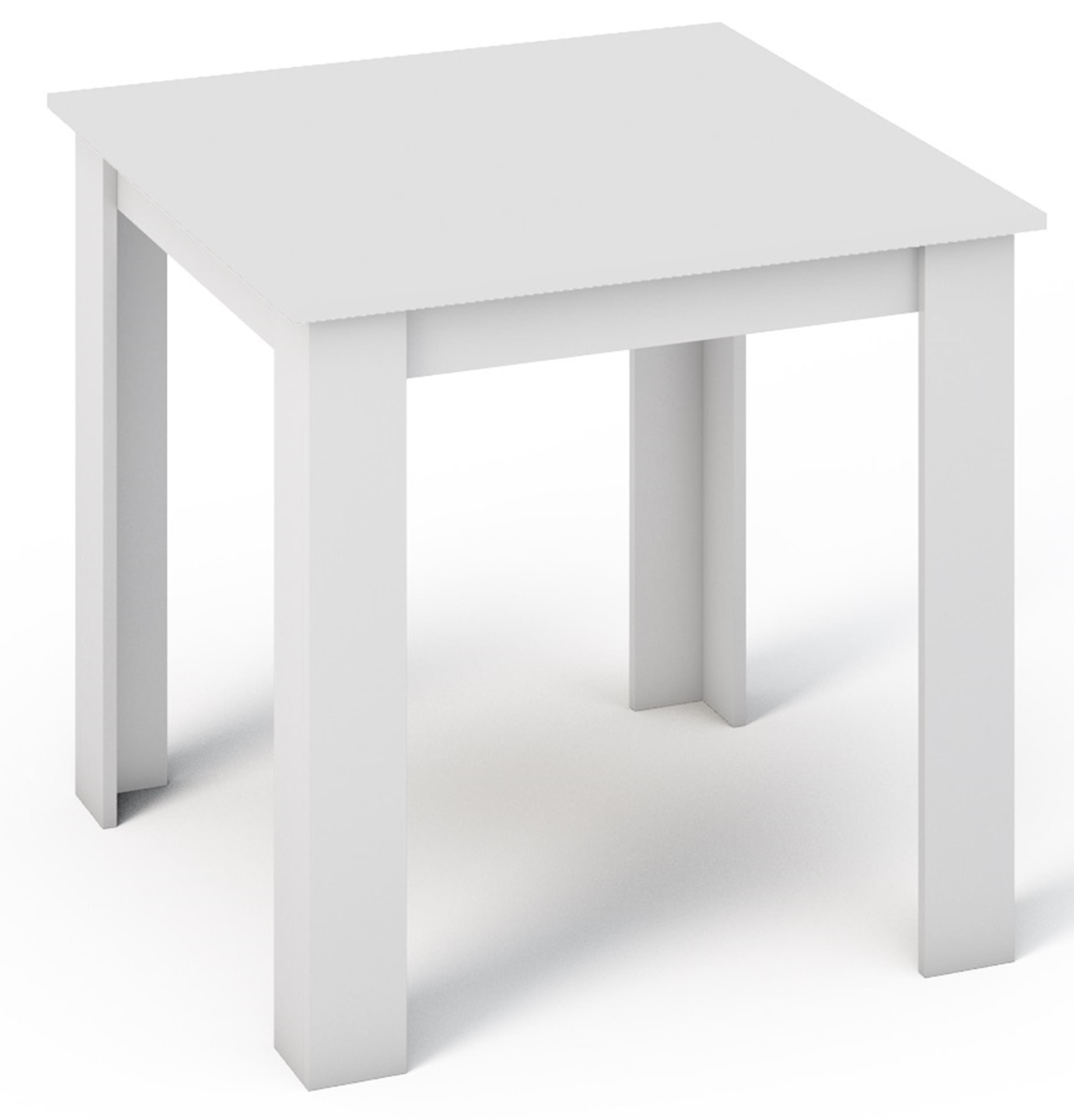TISCH Kongo Weiß 80/80/75 cm Schlichte - Weiß, Holzwerkstoff (80/80/75cm) - Matkam Möbel