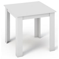 TISCH Kongo Weiß 80/80/75 cm Schlichte - Weiß, Holzwerkstoff (80/80/75cm) - Matkam Möbel
