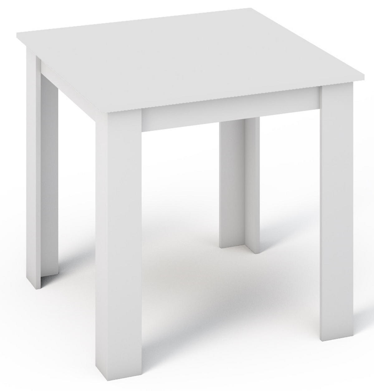 TISCH Kongo Weiß 80/80/75 cm Schlichte - Weiß, Holzwerkstoff (80/80/75cm) - Matkam Möbel