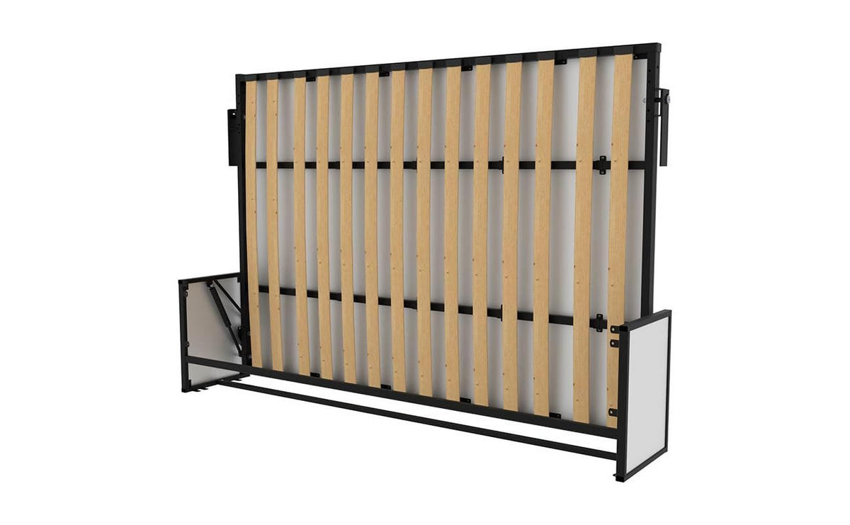 SCHRANKBETT Morphy Studio Modulares SizeFlex- und TypeFlex-System - 140x200, Horizontal - Schwarz, Metall (200/140cm) - WallBedKing