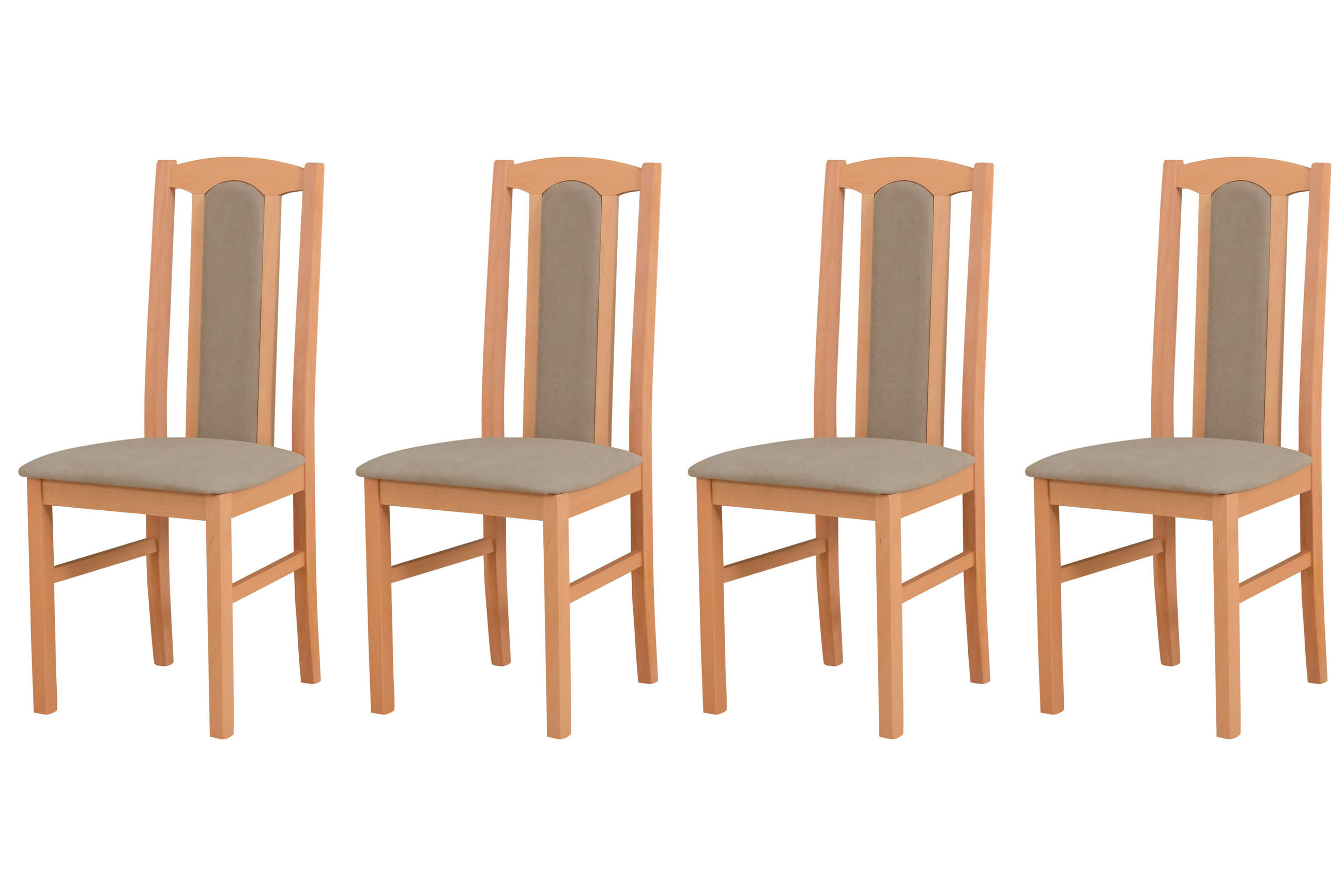 ESSZIMMERSTUHL - 4er-Set Bos 7 buche soro 23 - Beige/Buchefarben, Holz (43/95/40cm) - Leaf Design