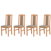 ESSZIMMERSTUHL - 4er-Set Bos 7 buche soro 23 - Beige/Buchefarben, Holz (43/95/40cm) - Leaf Design