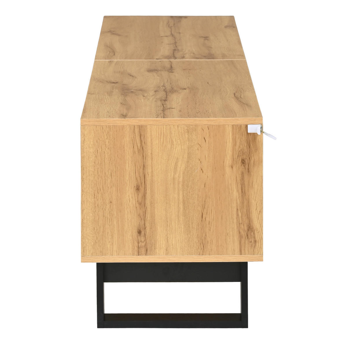 LOWBOARD DE-40128 mit Eisenbeinen Natur - Naturfarben, Holzwerkstoff (160/50/40cm) - ComfortXL