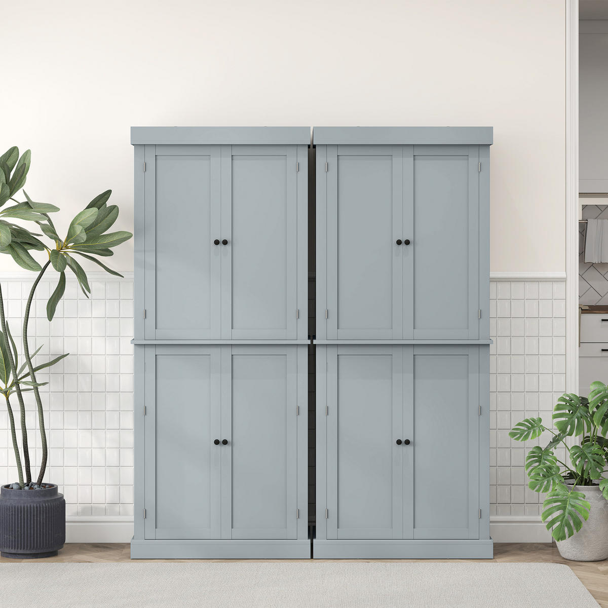 HIGHBOARD DE-11173 6 Ebenen, verstellbare Böden Grau - Grau, Holzwerkstoff (40.5/184/76cm) - ComfortXL
