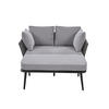 LOUNGESOFA mit 2 Kissen und 2 Polster，Grau - Grau, Textil (130/67/120cm) - KOMHTOM