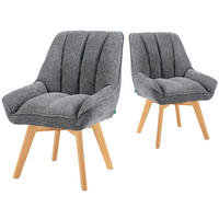 DREHSTUHL Mika-Oskar - Honigeiche/Grau, Eichenholz/Holz (60/88/68cm) - DUBI Möbel