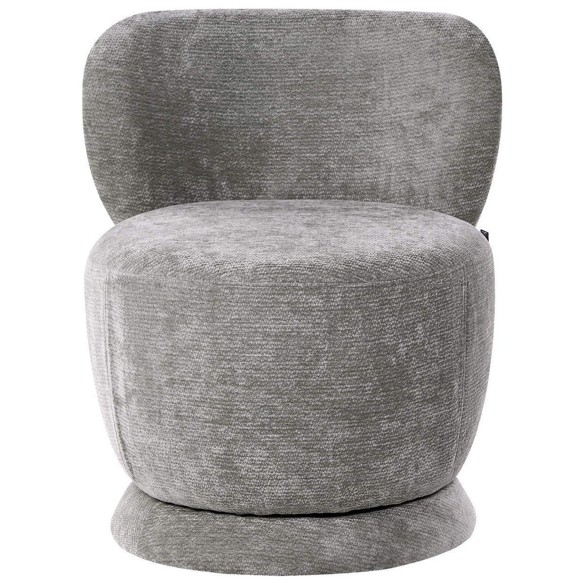DREHSESSEL Chenillegewebe Hellgrün Blomma - Hellgrün, Holz/Textil (60/72/63cm) - Beliani