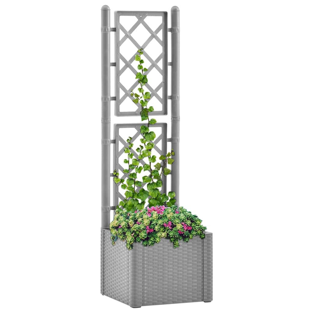 furnicato Garten-Hochbeet Grau 43x142x43 cm
