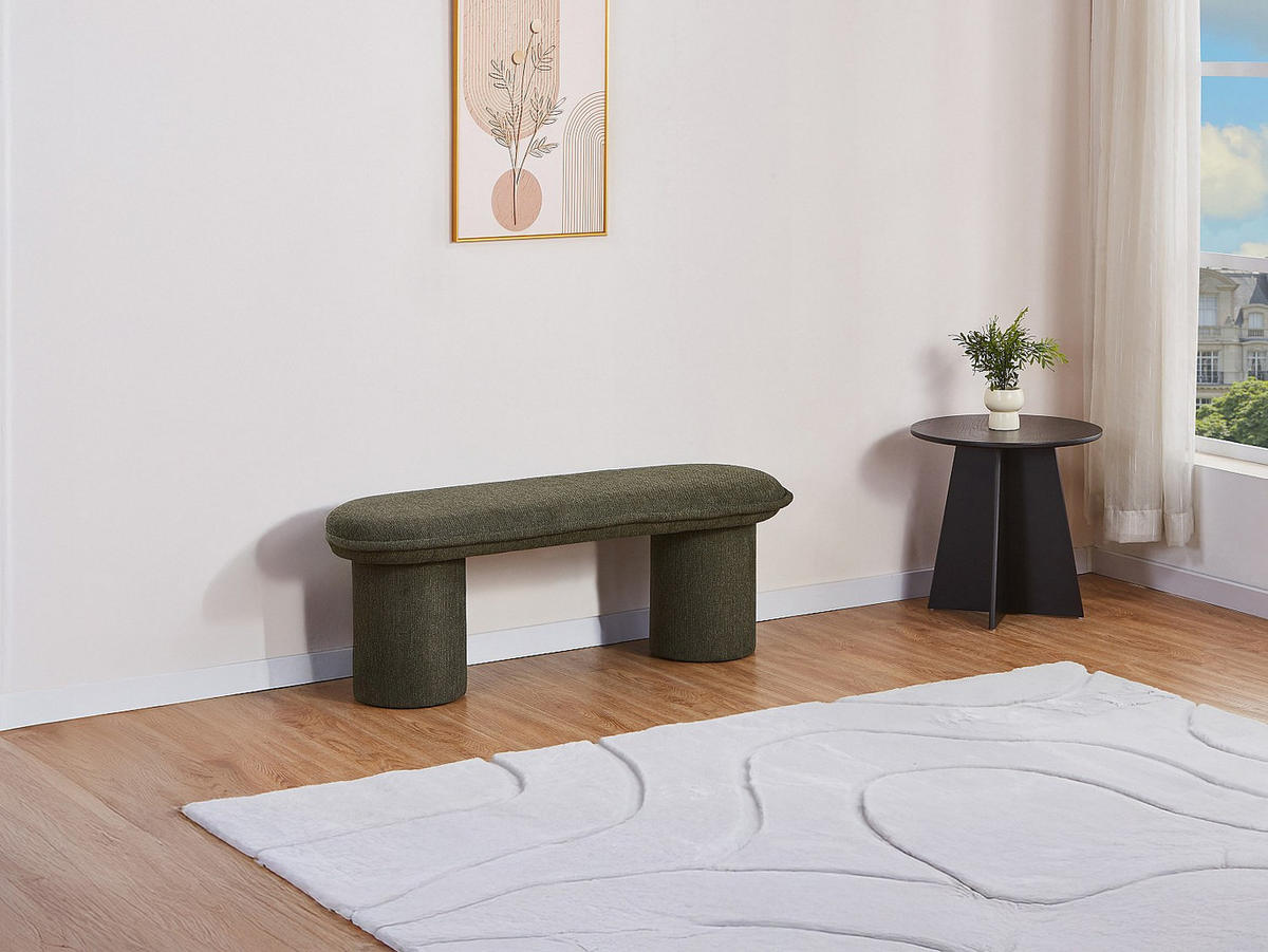 SITZBANK - 122 cm x 44 cm - Stoff - Grün - ELAMIU - Grün, Textil (122/42/44cm) - Vente-Unique