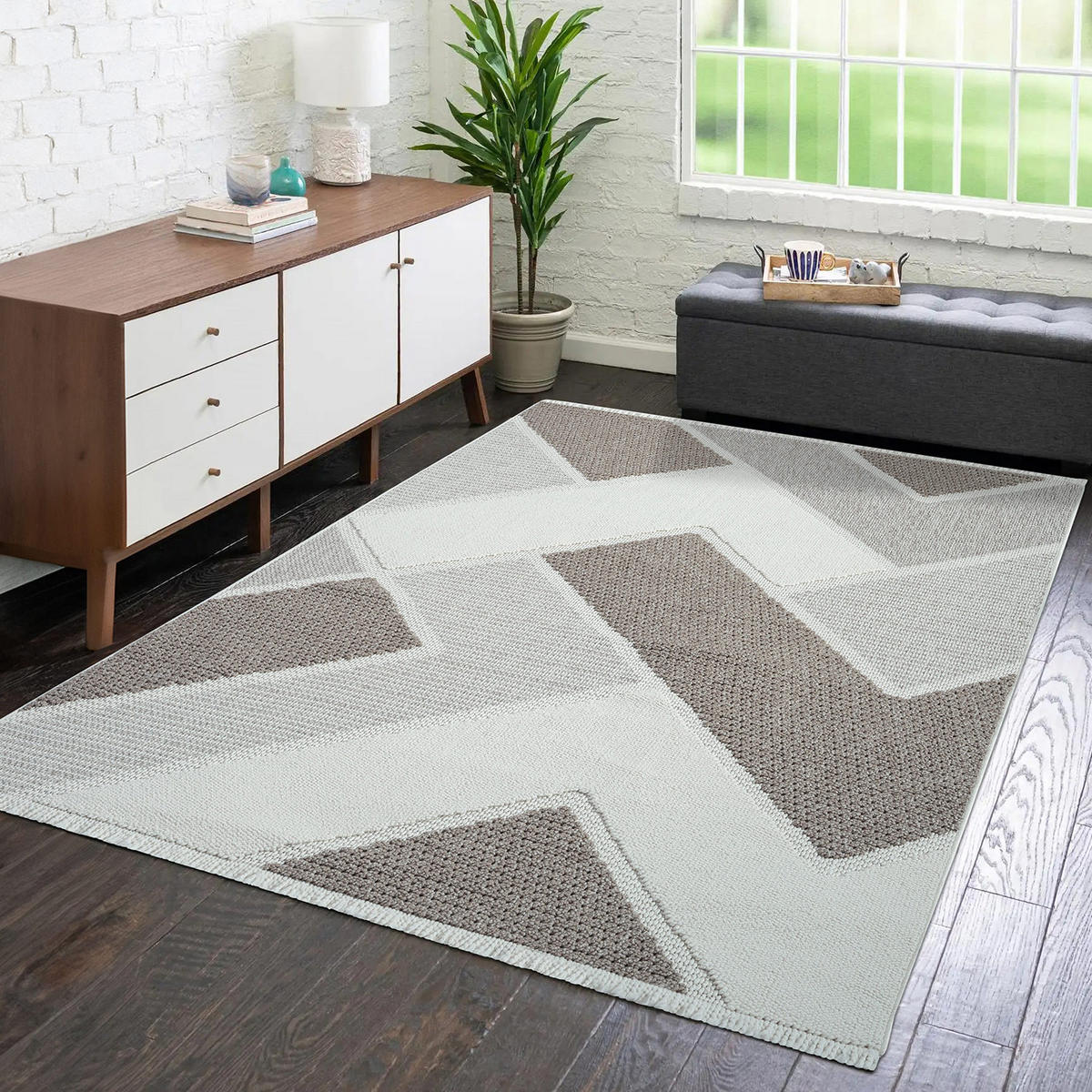 KURZFLOR-TEPPICH Lindo 8877 Beige 160x230 cm - Beige, Textil (160/230cm) - carpet city
