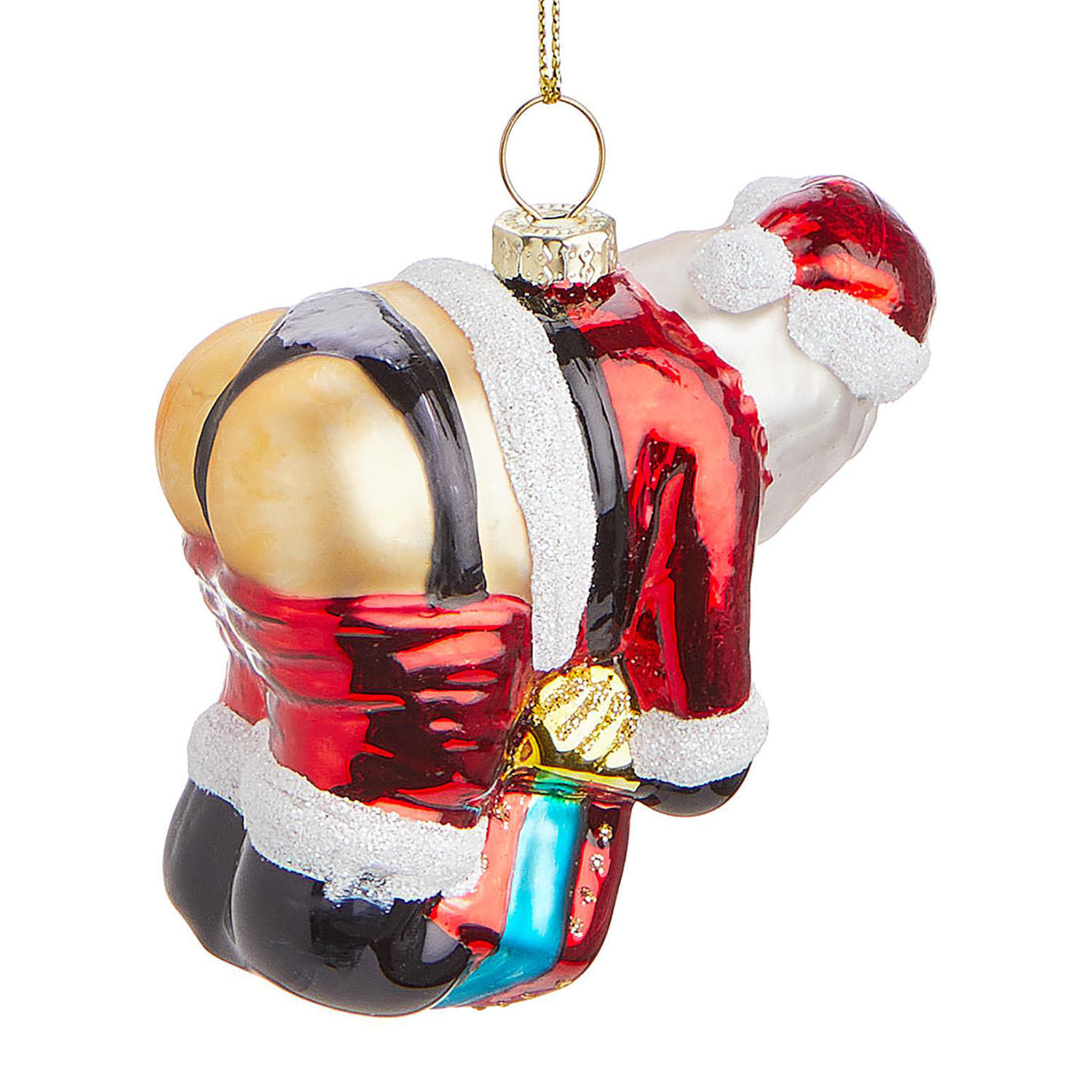 BAUMANHÄNGER Hang On Naughty Santa - Rot, Glas (4/9/7cm) - Butlers