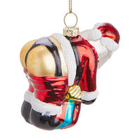 BAUMANHÄNGER Hang On Naughty Santa - Rot, Glas (4/9/7cm) - Butlers